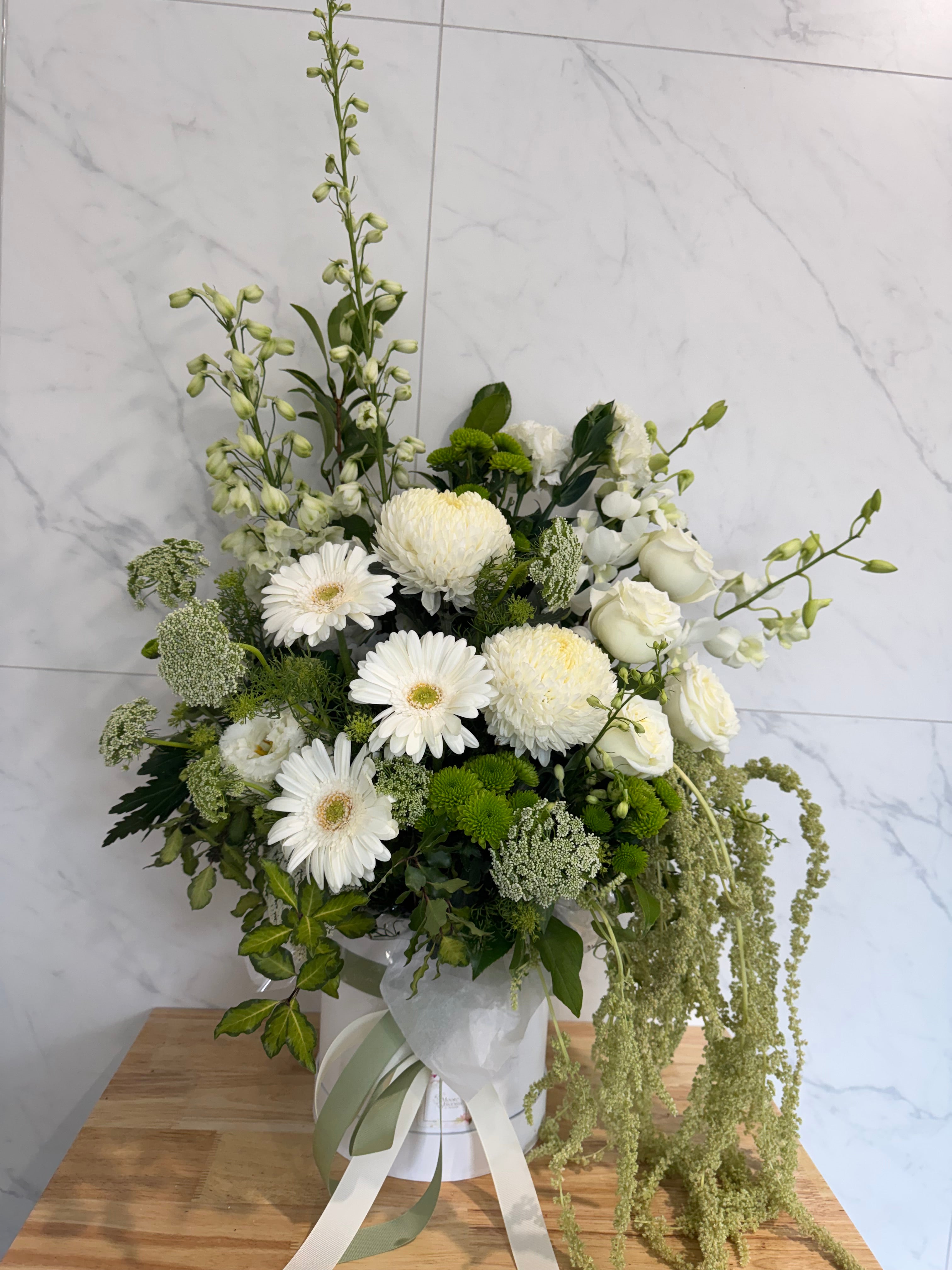 Florist Choice Hat box arrangement