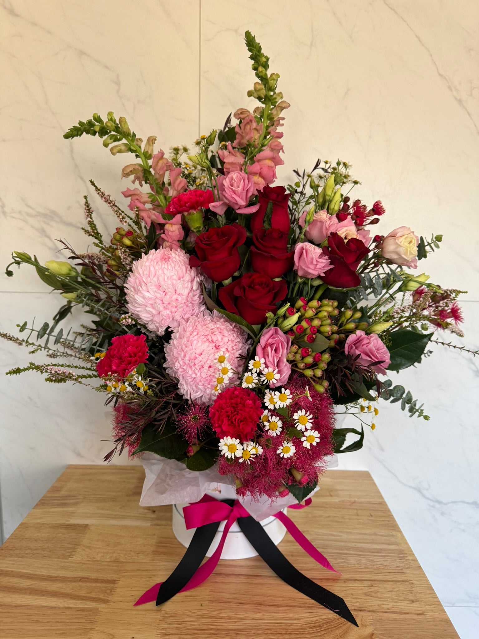 Florist Choice Hat box arrangement