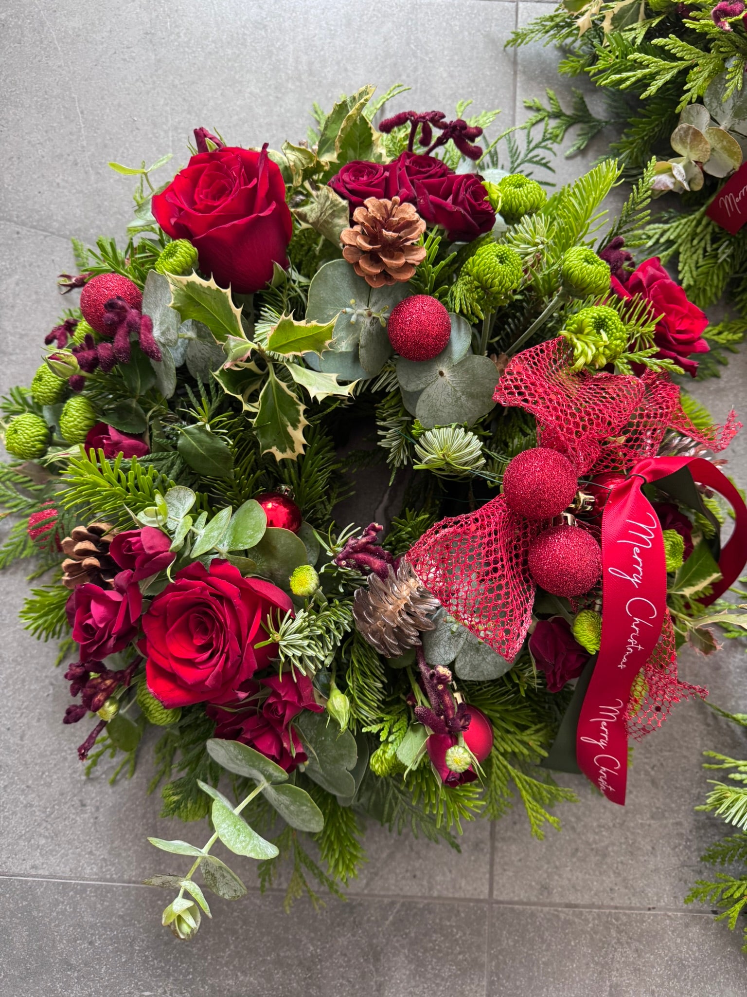 Christmas Wreath Table centerpieces