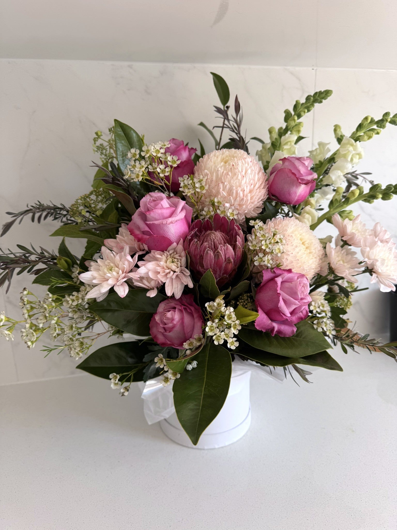 Florist Choice Hat box arrangement